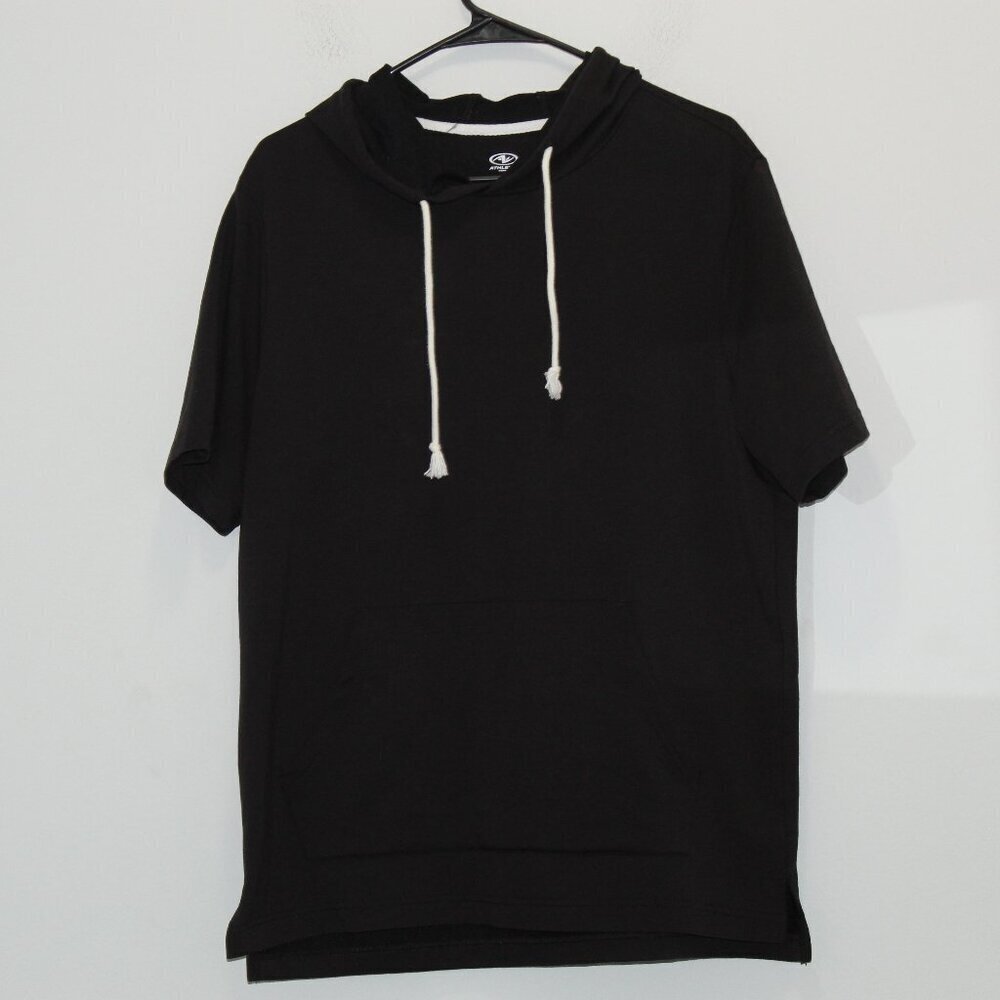 Athletic Works Men's Active Short Sleeve Hooded Sweatshirt Size Medium